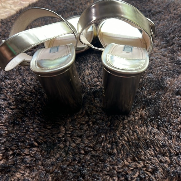 PRADA - Metallic Leather Sandals Size: 12 | IT 42 - Picture 12 of 12